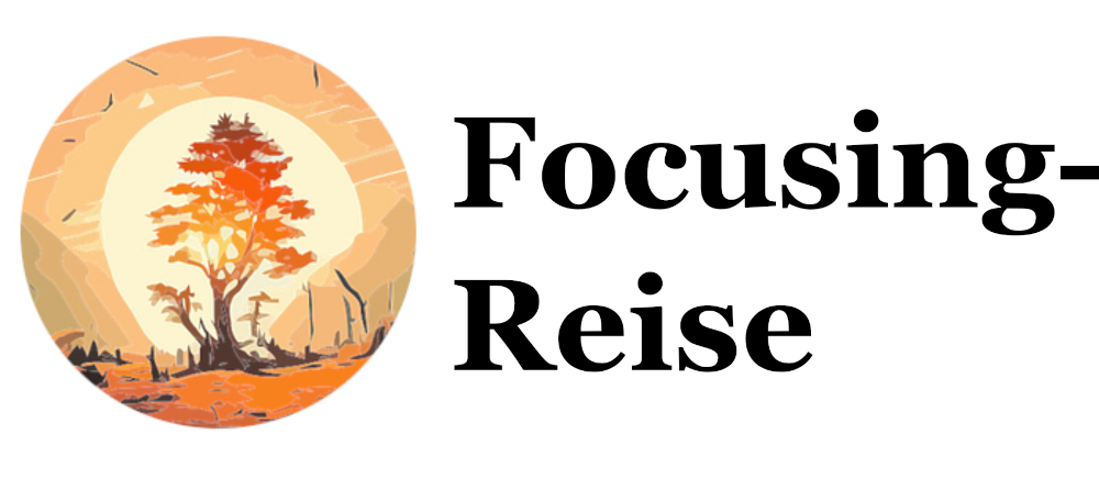Ein Logo mit der Aufschrift 'Focusing-Reise'